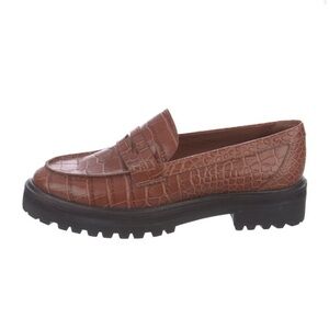 Reformation chunky croc embossed loafer